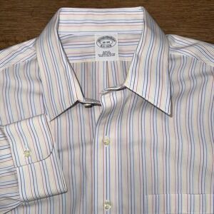 Brooks Brothers Men's Dress Shirt 16-34 Slim Fit Non-Iron Supima Cotton‎ Striped